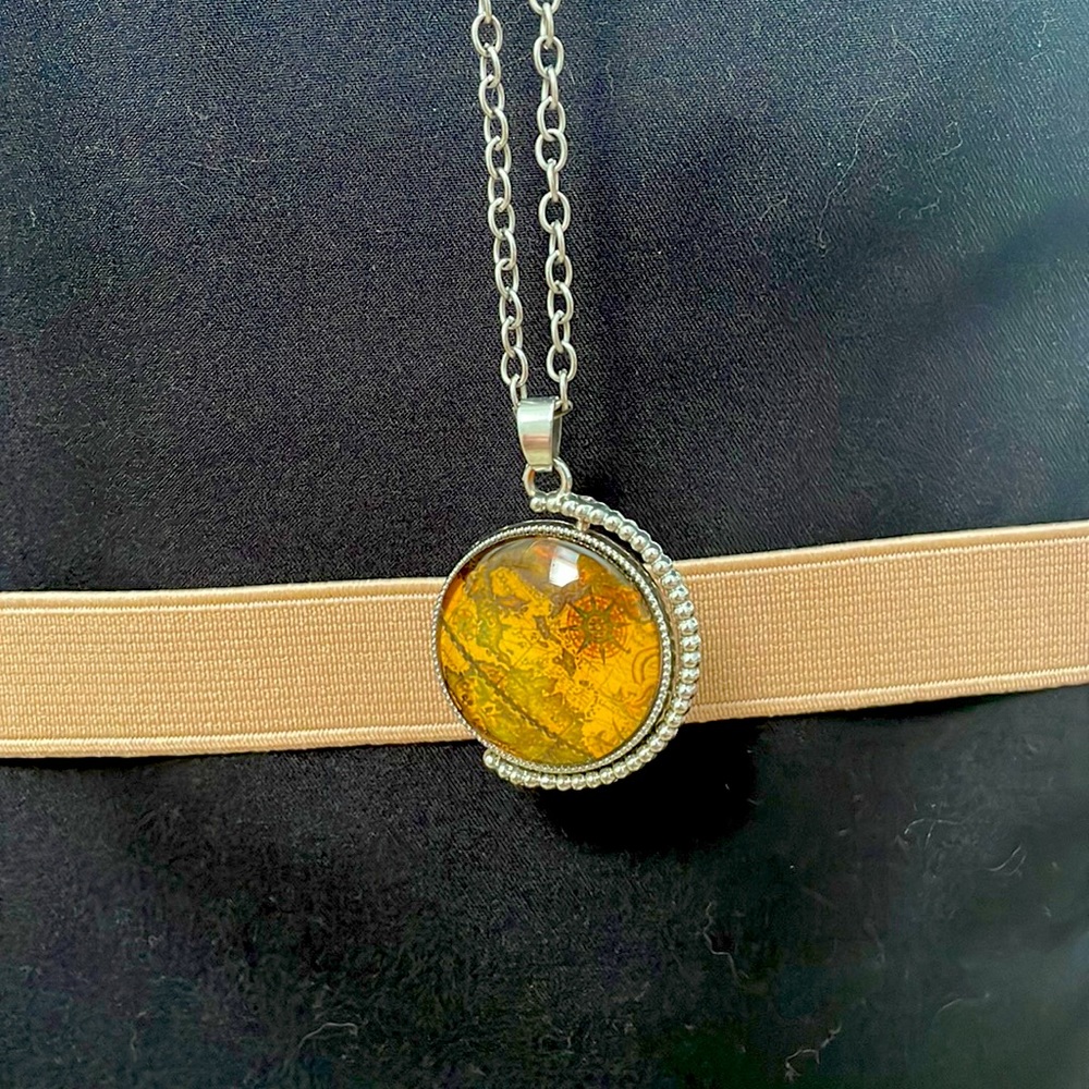 Treasure map necklace.